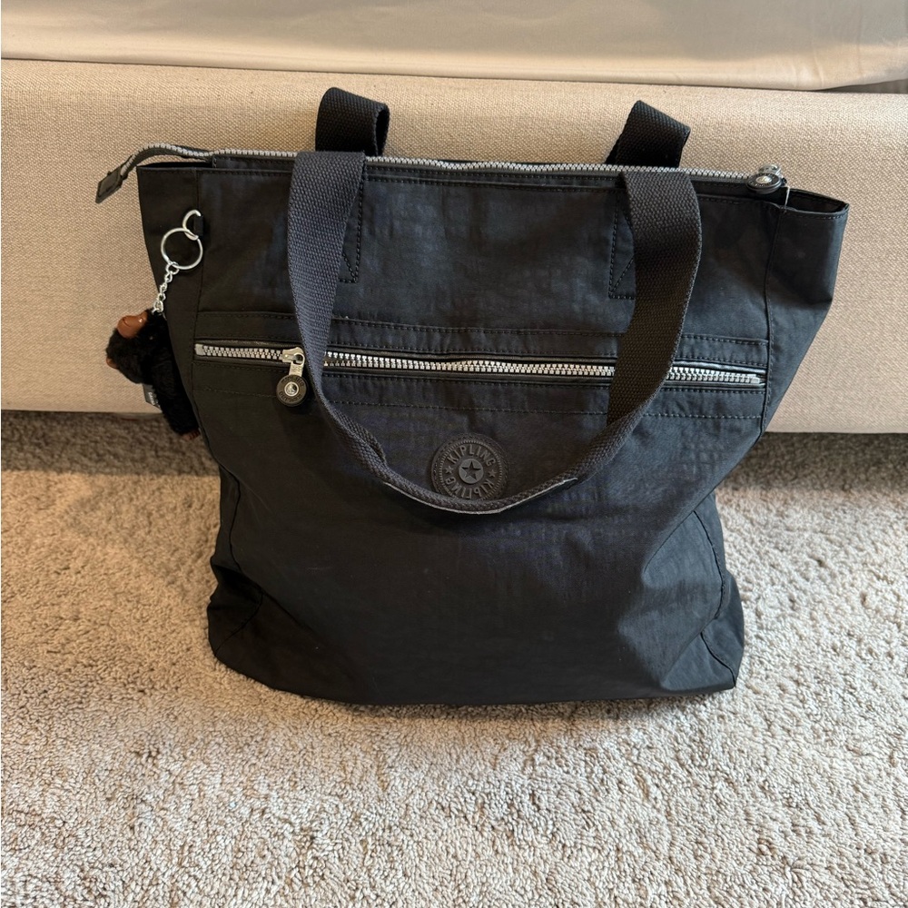 Kipling Black Tote Bag with Interior Pocket